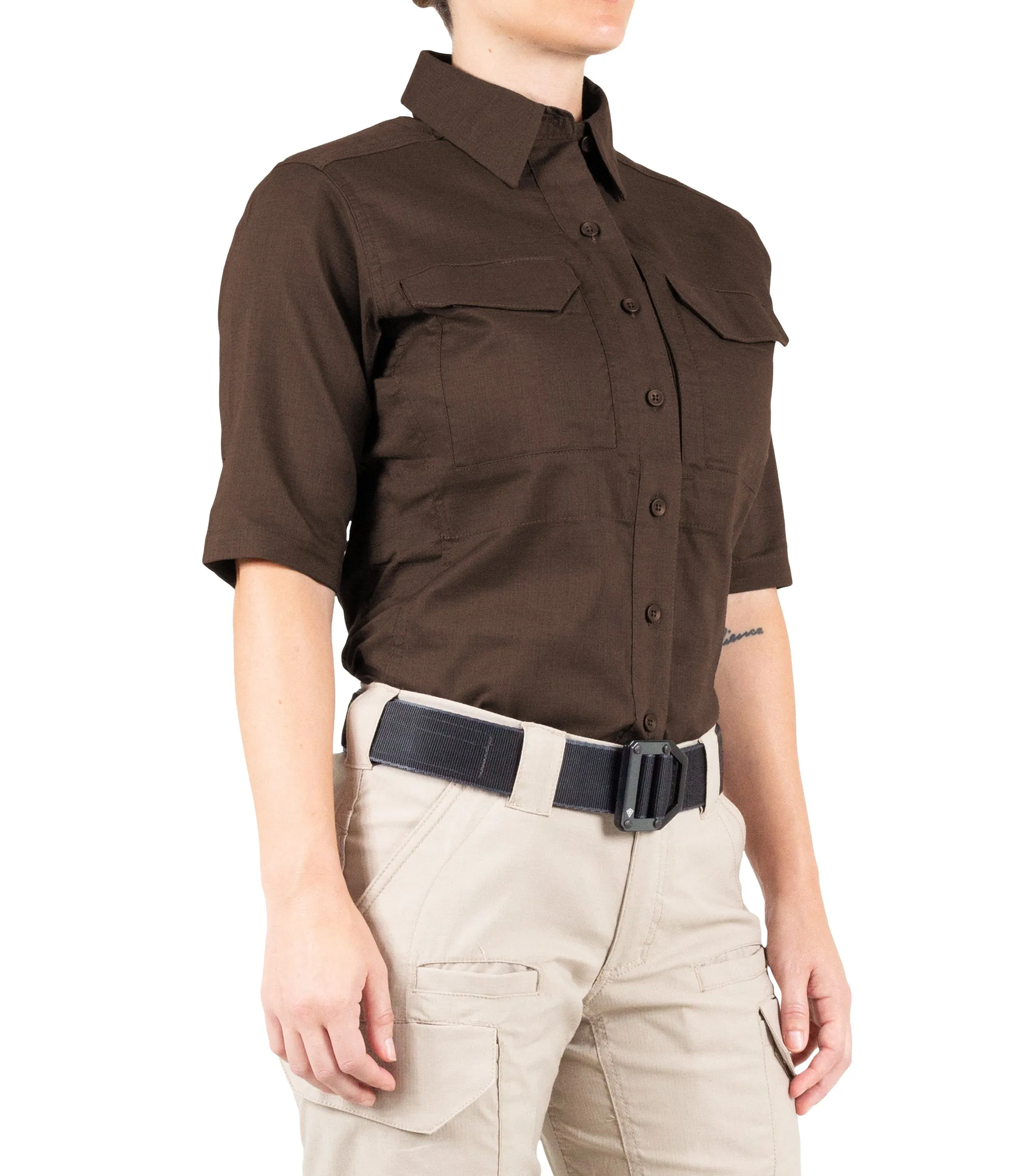 Women's V2 Tactical Short Sleeve Shirt - Brown